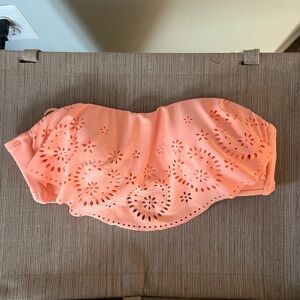 coral bikini lacey tube top